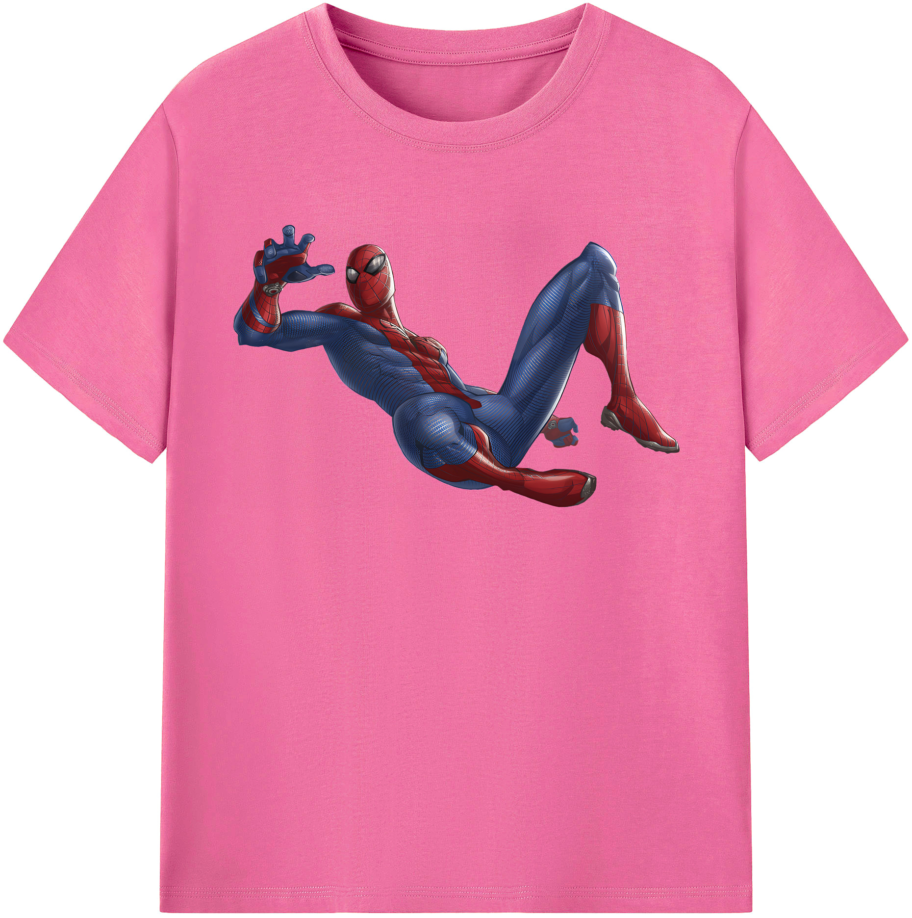 （画像用） Spider Man スパイダーマン レディースカジュアルプリントTシャツ（綿100％）